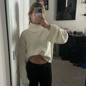 Cozy White Turtleneck Sweater
